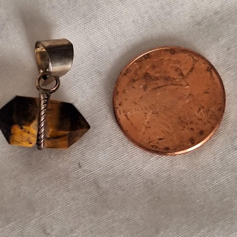 Silver Cats Eye Brown, Pendant, Charm